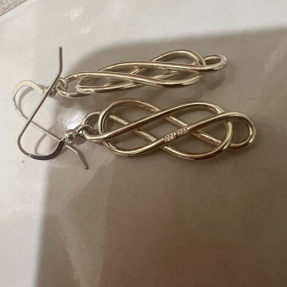 925 silver Celtic earrings Jonna Jinton collection eternity earrings